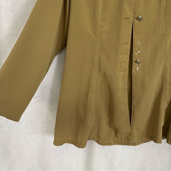 Button Up Coat with Tie Back and Hood - Picture 3 of 5